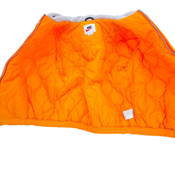 Vintage Techno Moto Nike Hooded Jacket Men’s Medium Orange Puffer Track Zip Y2K - Picture 4 of 12